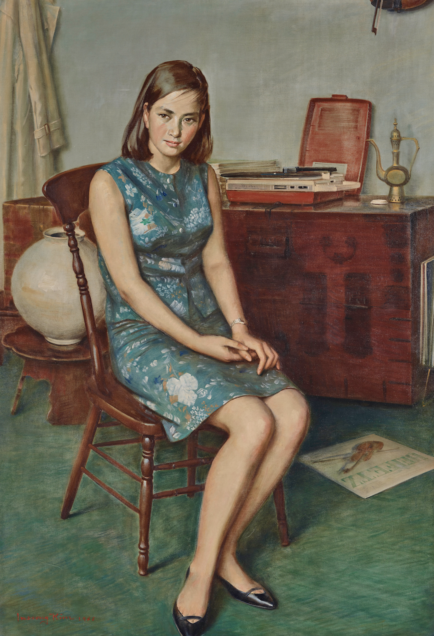 oeuvre presentee dans le cadre de l'exposition du musee guimet dédiée à la beauté en Corée