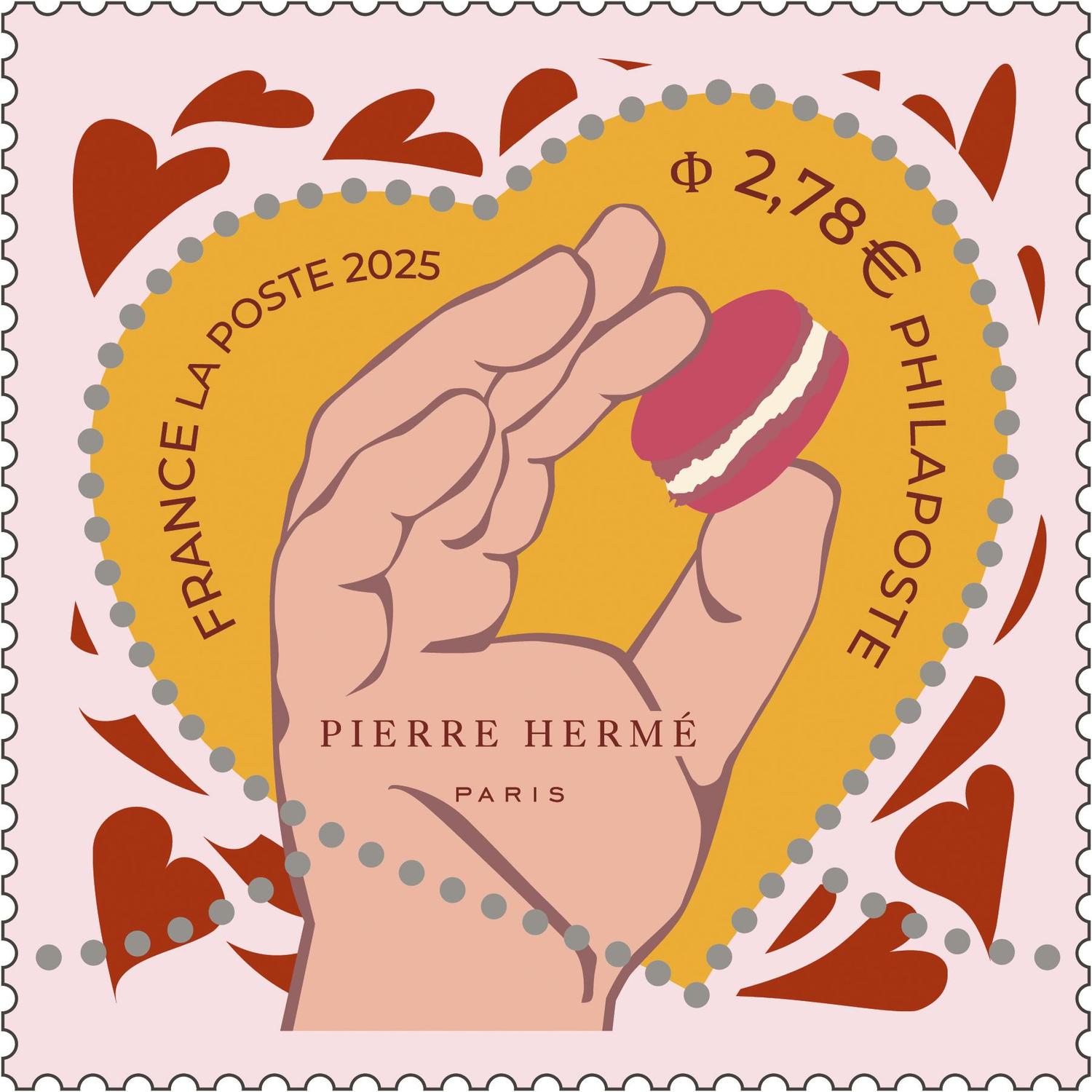 pierre hermé la poste timbre saint valentin