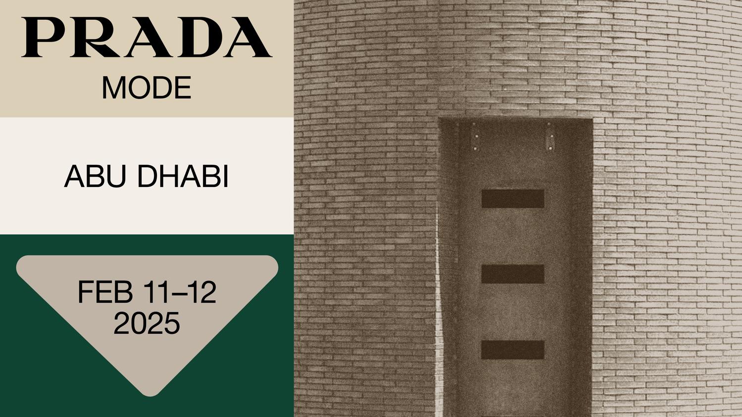 prada mode à abu dhabi en février 2025 inscriptions