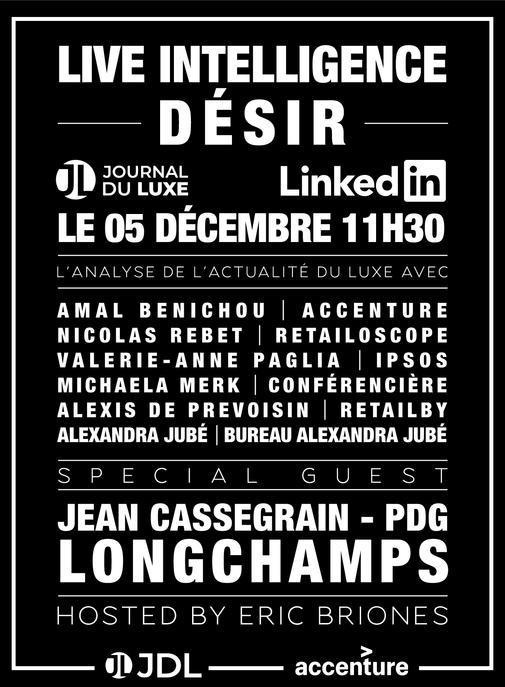 Le désir : attribut intrinsèque du Luxe ? RDV le 5 décembre pour un nouveau Live Intelligence