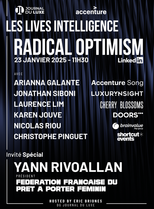 Le luxe en 2025 ? Radical Optimism ! RDV le 23 janvier pour un nouveau Live Intelligence