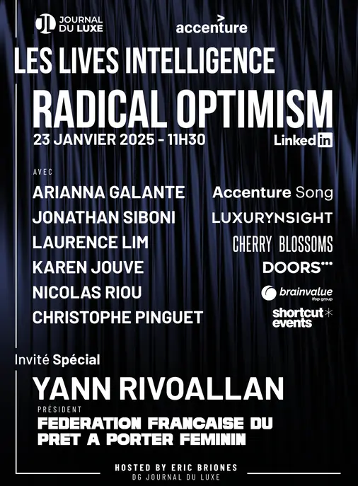 Le luxe en 2025 ? Radical Optimism ! RDV le 23 janvier pour un nouveau Live Intelligence