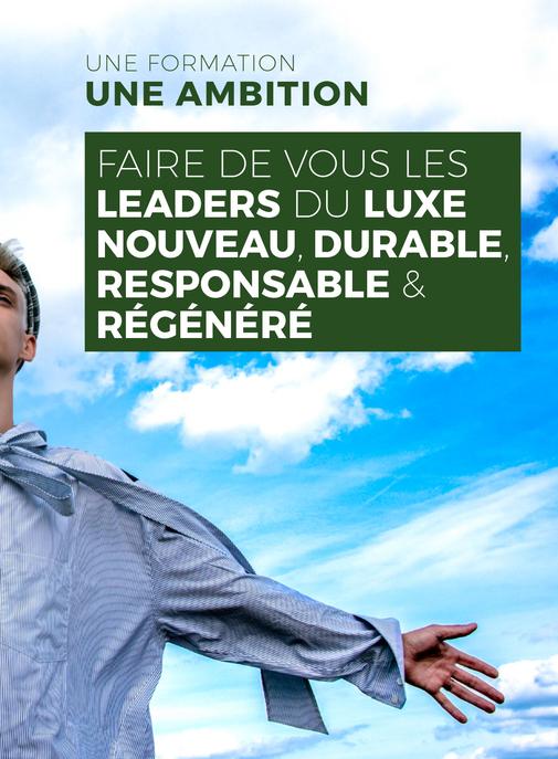 Paris School of Luxury lance la première formation Marketing et Communication dédiée à la transition environnementale du Luxe.