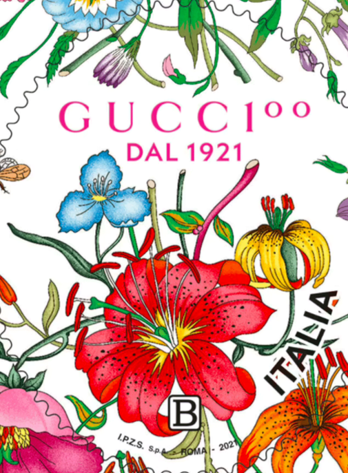 Un timbre aux couleurs de Gucci.