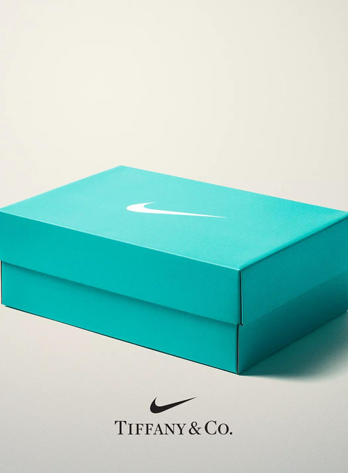 Tiffany&Co et Nike teasent une collaboration.