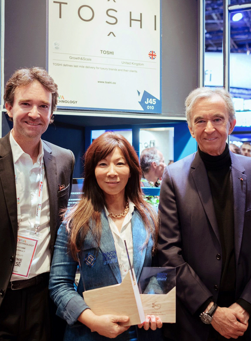 LVMH récompense Toshi lors de ses Innovation Awards 2022.