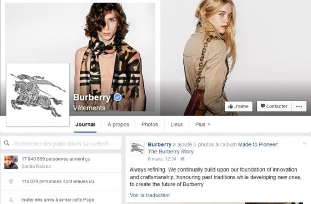 burberry facebook