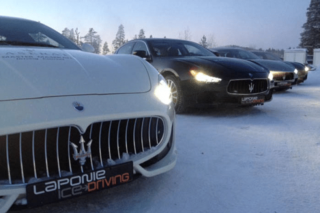 Maserati ice driving