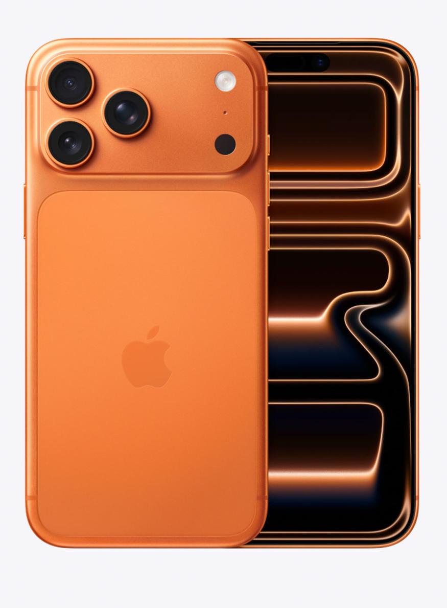 Apple pro 17, dans sa teinte orange cosmic dite orange hermès